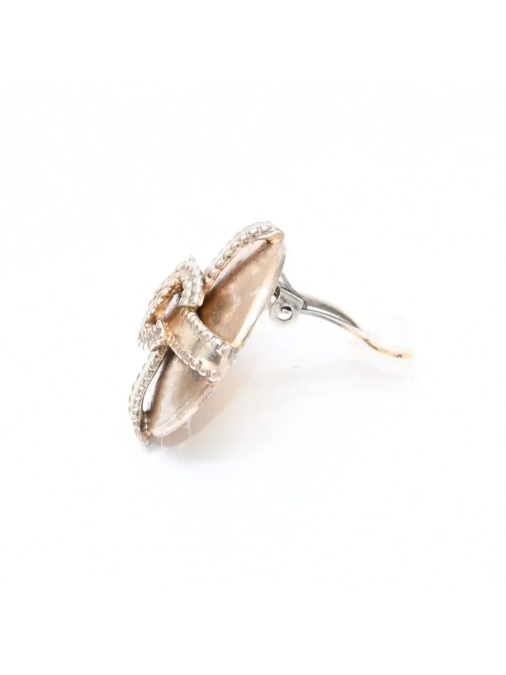 Chanel 97A Earrings CC Logo Stamp Weight Gold